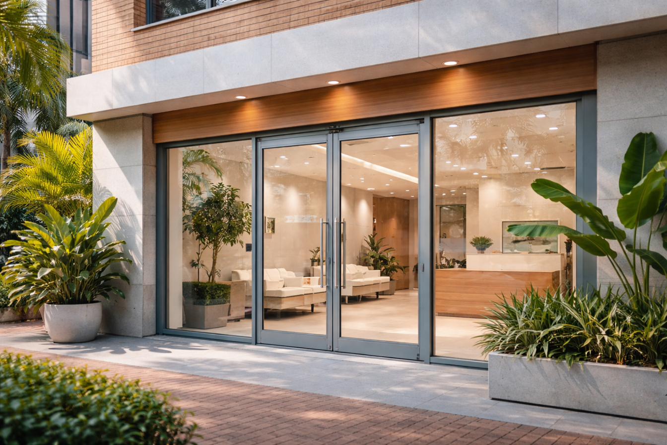 Entrada de clínica premium